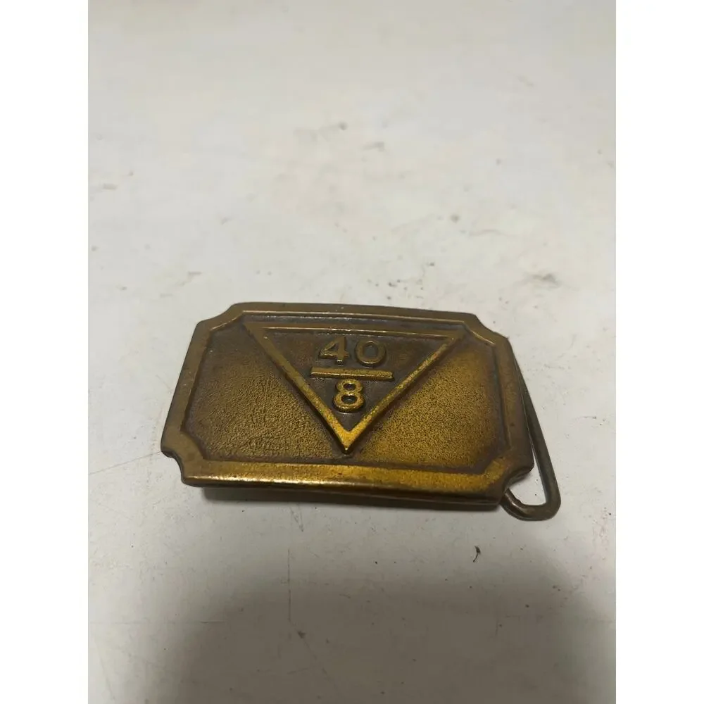 Vintage Brass Belt Buckle 40/8 Legion gold tone